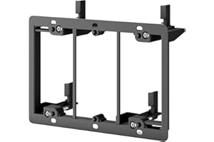 deleyCON Cadre d'Encastrement pour Prises Murales Multimédia Plaque Murale Installation Facile et Rapide Modèle Robuste Haute Longévité