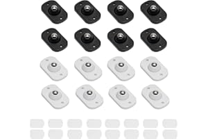 SZSIQI 16 Stk Kugelrollen für Küchengeräte, Selbstklebende Mini Rollen Kugelrollen für Möbel, 360° schwenkbare Klebbare Rollen für Kaffeemaschine, Gleitrollen für Möbel Mülltonnen Mülleimer(weiß, Schwarz)