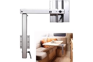 HWHongRV Camper Furgoneta Patas Plegables para Mesa, Autocaravanas Patas De Mesa Parte Superior Plegable De 90°, Desmontables Altura Ajustable, Mueble Camper Furgoneta para RV Remolque De Viaje
