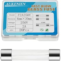 10 Fusibili Ritardati 10A 250V - Tubo In Vetro 5x20mm, Perfetti Per Protezione Circuiti Elettrici