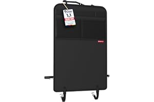 ATHLON TOOLS Mata ochronna na oparcie z powłoką, wzmocniona – z kieszeniami z siatki – odporna na zabrudzenia, łatwa w utrzymaniu i odporna na działanie wody, Czarny - 1 szt.