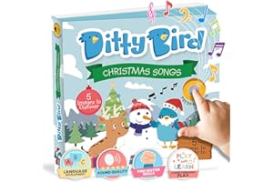 DITTY BIRD Libri Natale: Musicali, Interattivi, Resistenti. Regali Perfetti con Jingle Bells e Canzoni Natalizie per la Nursery e i Bambini.
