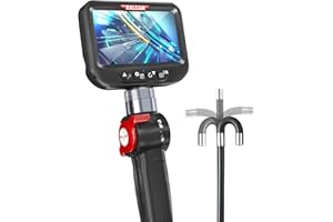 Ralcam Endoskopkamera mit Licht Endoscope Camera - Endoskop 8,5mm Inspektionskamera 4,3" HD 1080P Rohrkamera, Kameras mit 6 LED, IP67 Wasserdicht 1m Flexible Kanalkamera Teleskopkamera Kfz Werkzeug