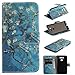 Produktbild Anlike Almond Blossom LG G6 Hülle, Folio PU Leder Flip Brieftasche Schutzhülle Wallet Case Tasche Cover Handytasche Schutzhülle Handy Zubehör Lederhülle Handyhülle mit Bookstyle mit Standfunktion Kredit Kartenfach