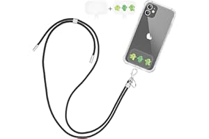 Dracool Handykette Universal Schlüsselband Umhängeband zum Umhängen Handyband zum Umhängen Halsband Kompatibel mit iPhone 14 13 12 11 Pro Max Mini Samsung S22 A13 A33 A53 alle Smartphones - Schwarz