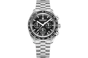 Pagani Design 1701 Herren-Armbanduhr, Quarz, Herren-Chronograph, Edelstahl, Sport-Armbanduhr für Herren, wasserdicht, Japanisches VK63-Uhrwerk…