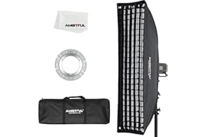 AMBITFUL FW30x120 30x120cm Strip Honeycomb Grid Bowens softbox, with Honeycomb Grid + Carrying Bag, for Bowens Mount Lamp