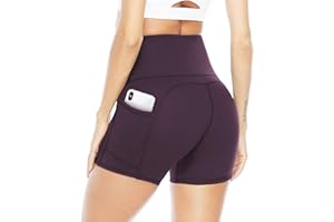 JOYSPELS Kurze Sporthose Damen Leggins Kurz Radlerhose, Blickdicht & Taschen & High Waist Leggings für Sommer Sport Training Gym Yoga Fitness Yoga