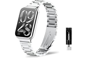 ZoRoll Metal Strap Compatible with Samsung Galaxy Fit 3, Women Men Metal Bracelet, Stainless Steel Replacement Band for Samsung Galaxy Fit 3 - Silver