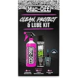 Muc-Off Clean, Protect & Lube Kit - Kit Pulizia Bici - Strumenti Essenziali per la Cura della Bici - Include Detergente Bici,