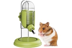 TOKAYIFE Bottiglia d'acqua per criceto con supporto, dispenser d'acqua per criceti siriani nani, gerbilli, topi, ratti, degus (Verde, 120ml)