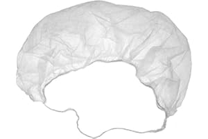 Richolyn 100 Stück weiße Bartnetze - Latexfreier staubfreier Bartschutz - Einweg-Bouffant-Bartnetze - Vliesstoff-Bartabdeckung