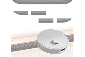 ‎BRIMOREA Gummi Türschwellenrampe Saugroboter, Roboter Rampe Türschwelle, 68.6X 5.1x1.6cm Türschwellenrampen Grey