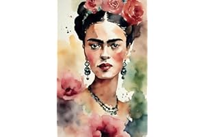 Premium Notizbuch Rose el Rose Frida Kahlo Collektion A5 15,24 x 22,86 cm 120 Seiten - Notizbuch gepunktet - dotted notebook - Bullet Journal dotted