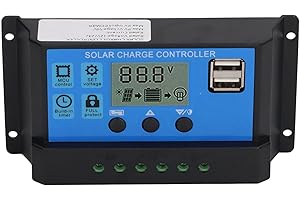 SPACNANA Regolatore Fotovoltaico PWM, Regolatore Pannello Solare 12V 24V Regolatore Solare MPPT Regolatore Fotovoltaico Display LCD Regolatore Solare MPPT, Regolatore di Energia (100 A)