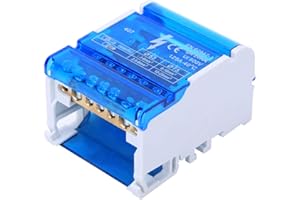 FOTABPYTI Bloc De Jonction, Bornier Rail Din, La Bornier Distribution Boîte de jonction boite de distribution electrique triphase borniers Couvercle Boite Derivation pour électricien