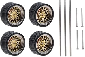 harayaa 1:64 Maßstab Auto Gummirad Rad für RC 1/64 Auto Auto Modell Zubehör Ersetzt Kinder Spielzeug Erwachsene, A18