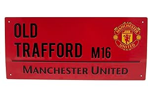 MANCHESTER UNITED F.C. Old Ttrafford M16 Metal Street Sign Red Stadium Football Fan Hanging Wall