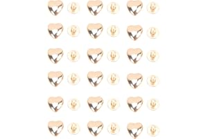 EXCEART 20 Pz Rivetti in Pelle Borchie a Forma di Cuore con Borsa a Vite in Pelle Vestiti Scarpe Scarpe Borsa Fare Forniture (d'oro)