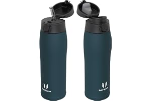 Super Sparrow Botella Agua Acero Inoxidable - Botella Termica - 350ml / 500ml / 750ml / 950ml - Termo Sin BPA, Botella de agua para niños - Incluye 2 Tapas : con Pajita y con Boquilla