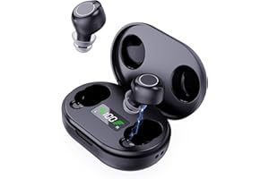 tomoneed Hearing Amplifier – Rechargeable Personal Sound Amplifier, 3.2g Lightweight Fit, Noise Reduction, Clear Sound, 35h Use with 350h Extra Power Charging Case (Black)