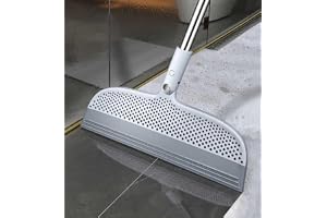 UPLEVELBUCKET Silicone Floor Wiper Mop with Squeegee | Wet & Dry Cleaning Mop for Tile, Marble, Glass, Bathroom Floors, Mirrors & Walls | Sponge Wiper for Home & Carpet Cleaning (1)