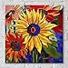 Produktbild Sonnenblumen von Simon Bull Deko Keramik Bild Fliese 12 x 12 Blumen Home Decor Küche Wandschild Geschenk Floral