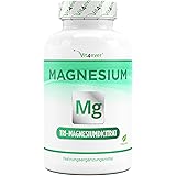 Magnesiumcitrat - 365 Kapseln - 2250mg davon 360 mg elementares Magnesium je Tagesportion - 100% Tri-Magnesiumdicitrat ohne Z