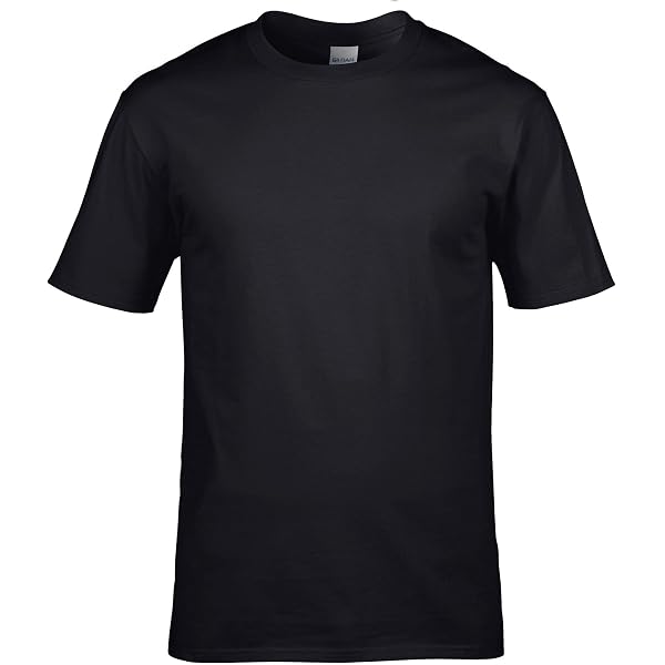 Gildan Mens Premium Cotton Ring Spun Short Sleeve T-Shirt (S) (Black) :  Amazon.co.uk: Fashion