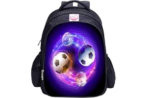 MATMO - Mochila escolar infantil, con estampado de fútbol, muy chula