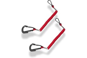 SIXCOW 8M0092849 Boat Kill Switch Lanyard - [2 PCS] Boat Engine Emergency Stop Switch, Safety Lanyard Cord Tether for Mercury Mercruiser Outboard Motor Replacement 15920T54, 15920A54, 15920Q54, Red, 36 Inch