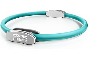 Core Balance Pilates Resistance Ring, Dual Grip Magic Exercise Circle, Double Handle Thigh Arm Toner, Physical Therapy Tool, 15 Inch