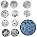 10pcs Nail Art Stencils Stamping Template Polish Print Nail Image Plate Stamper Scraper Set DIY Manicure Tools