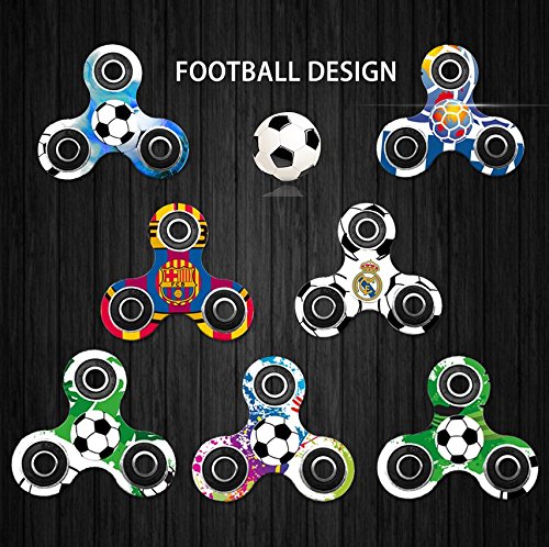 KOTiger Fußball Form Fidget Hand Spinner Rad Spielzeug für Kinder Adult Stress Reduzieren Angst Aufmerksamkeit (blau) - 3