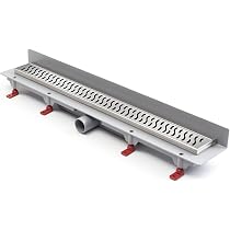 MCH Edelstahl Duschrinne 85 Cm – Bodengleich, Wandmontiert, Mit Geruchsverschluss, 300 Kg Belastbar