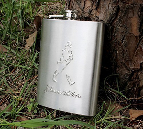 Preisvergleich Produktbild Ndier Flachmann, Edelstahl, geprägt, 230 ml