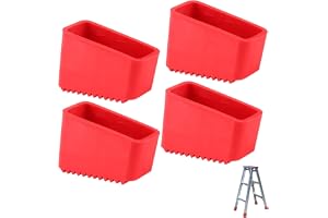 JJiaoLinin gummifötter för stegar, 4 stycken stegfötter, halkfria gummiledarfötter, universella stege fotskydd, halkfritt fotskydd för hemmet arbetare fällstege, 50 x 20 mm