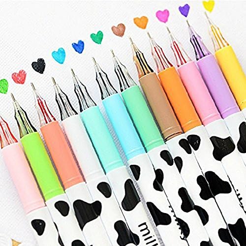 Rashen(TM) 12 Colored Colorful Cute Creative Gel Ink Pen/ball Point/ Rollerball Pens Milky