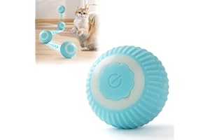NEOVSUNY Giochi Interattivi per Gatti, Palla Giocattolo per Cani Elettrica, Pallina Gatto Automatica, Giochi per Gatti in Casa con Luci a LED Ricaricabile USB Rotante Automatico per Gatto e Cucciolo