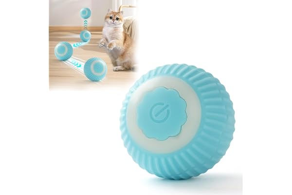 Jouet électrique pour chat - Avec lumière LED - Jouet interactif pour chat - 360° - Auto-occupation - Rechargeable par USB - Pour chat et chien