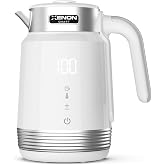 Xenon Smart Akıllı Kettle Paslanmaz &Ccedil;elik &Ccedil;ift Katmanlı Mobil Uygulama Kontroll&uuml; Dijital Dokunmatik Otomatik Kapanma Hızlı Ka