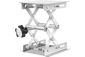 GREENSEN Tavolo elevatore laboratorio - Piattaforma elevatrice laboratorio - Tavolo elevatore Piattaforma laboratorio in acciaio inossidabile - 100 x 100 mm, altezza di sollevamento estensibile 45