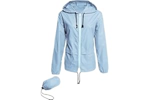 MOKBAY Chubasquero Mujer Corto Chaqueta Chubasquero Mujer Running Abrigos con Capucha Chaquetas Agua con Bolsillos