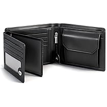 Portafoglio Uomo In Pelle Carbonio Con Protezione RFID - Sottile Con Portamonete E 5 Slot Per Carte - LOXOMU (Blocco Elettronico) - 4