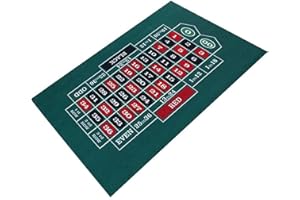 Pomrone Doppelseitige Poker-Layout-Matte - Blackjack und Texas Hold'em erhältlich Tischmatte, Craps- und Roulette-Tischfilz, Grüne Stoffmatte Tischdecke Casino-Ausrüstung