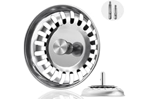 INPLUSTOP Spülbecken Siebkörbchen, 80mm Siebkörbchen Spüle, Siebkörbchen Abflussstopfen Edelstahl Waschbeckenstöpsel Waschbeckensieb, Universal Küchenspüle Sieb, passend als Ersatzteil für Blanco Spülen