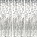 Produktbild Alledomain Metallic Tinsel Vorhänge, Folie Fringe Shimmer Vorhang Tür Fenster Dekoration für Geburtstag Hochzeit, 3 Pack (Silber)