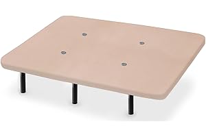 HOGAR24 ES | Base Tapizada con Válvulas de Transpiración | Color Beige | Incluye Juego de 6 Patas de 26 cm | Medida: 150x190 cm