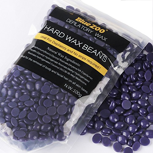 TEERFU Premium-Niedrigtemp-Heißwachs, Intime Und Achseln. Benutzung Ohne Vliesstreifen. Mikrowelle Geeignet Wachs Perlen,Depilatory Hot Film Hard Wax Beans Pellet Waxing Body Bikini Hair Removal 100g