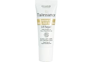 Natessance | Contour Yeux Anti-Âge Global – Lift’Argan | Comble les rides – Lisse la peau – Illumine le regard | Visage défatigué | Tous types de peaux | Certifié Bio | 98% d’origine naturelle | 20 ml